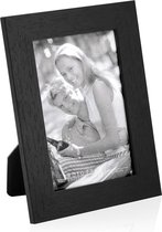 Fotolijst met houten frame - met beschermglas - 10 x 15 cm - zwart