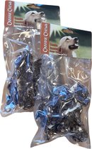 Canine Chews - 2 X 80 gram - Very Thin Freeform Rawhide Chips natural & beef lung double sided - Kauwsnack hond - hondensnack -