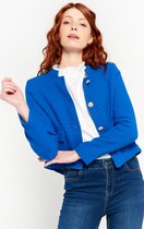 LOLALIZA Tweed blazer - Blauw - Maat 44