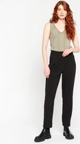 LOLALIZA Lurex top met V-hals - Groen - Maat XL