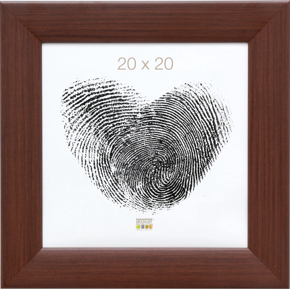 Deknudt Frames fotolijst S53GH7 - bruine houtkleur - hout - 20x20 cm roodbruin