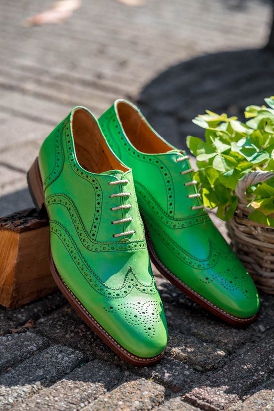 VanPalmen Quirey Nette schoenen - heren veterschoen - groen -  goodyear-maakzijze -... | bol