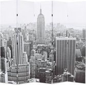 vidaXL Kamerscherm New York bij daglicht 200x170 cm zwart en wit