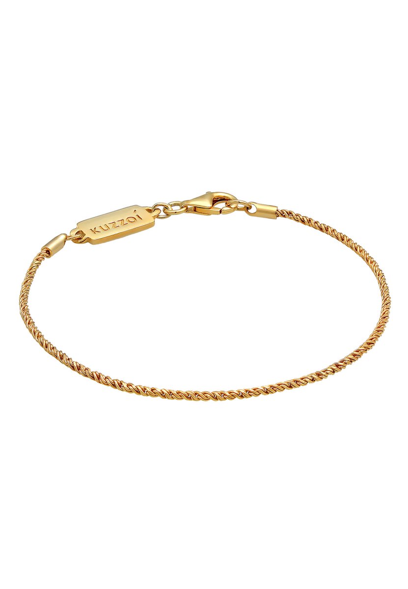 KUZZOI - Armband - Herenkoord Ketting gedraaid Basic Elegant Geoxideerd in 925 Sterling Zilver - Heren