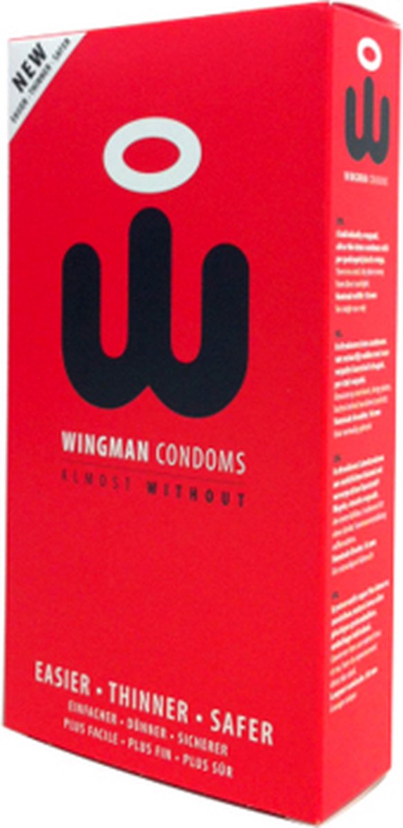 Wingman Kondome - Wingman Condooms 8 Stuks - Glijmiddel - Condooms - Vibrator - Penis - Buttplug - Sexy - Tril ei - Erotische - Man - Vrouw - Heren - Dames
