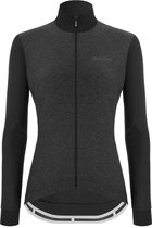 Santini Fietsshirt Lange Mouwen Dames Zwart - Colore Puro LS Thermal Jersey For Women Black - L