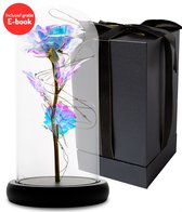 Gouden Roos in Stolp - Roos in Glas - Valentijn Cadeautje voor Hem/Haar - Bruiloft Decoratie - Moederdag Cadeautje - Belle en het Beest - in Luxe Giftbox