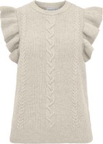 Vila VILOTUS S/L FLOUNCE KNIT VEST/SU Dames Trui Birch - Maat XS