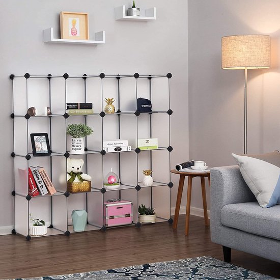 SONGMICS Doe-het-zelf opbergrek met 9 vakken, open boekenrek voor SONGMICS Doe-het-zelf opbergrek met 9 vakken, open boekenrek voor