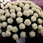 White Naomi - Witte rozen - 100 stuks - 70 centimeter - vers van kweker