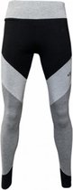 Sportlegging/Fitness broek/Running broek lang zwart, WEES UNIEK ! Panta Fitty, zwart/grijs, maat S/M