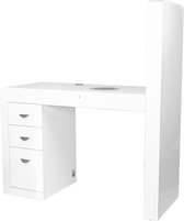 Bureau - Bureau met 3 lades - MDF - Wit - 118x48x136 cm