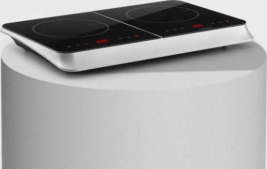 Klarstein Cookbuddy - Dubbele Kookplaat - 2400W - 2 Kookzones - 18Cm - Thermostaat-Draaiknop: 5 Standen - Glaskeramiek - Kleine Keuken Bij De Hand
