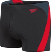 Speedo Splice Aquashort Heren - Zwart / Rood - Maat 6