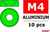 Team Corally - Aluminium sluitring - voor M4 Verzonkenkopschroeven - BD=10mm - Groen - 10 st