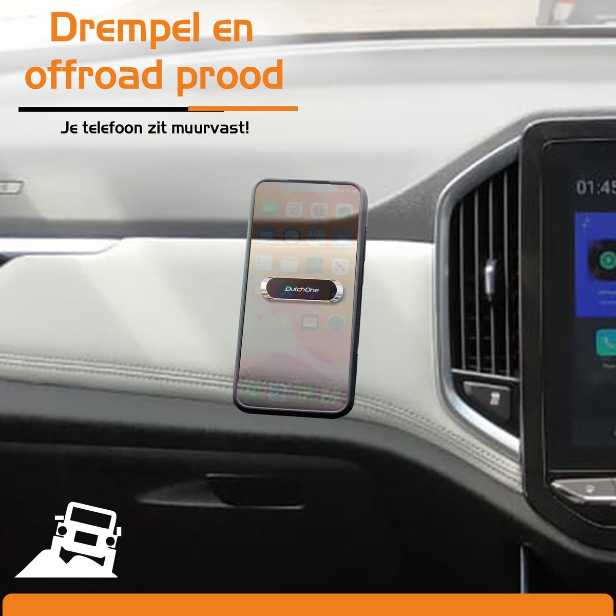 DutchOne Support Téléphone Voiture Magnétique - Supports pour voiture Aimant  - Support