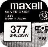 MAXELL 377 / SR626SW zilveroxide knoopcel horlogebatterij 1 (één) stuks