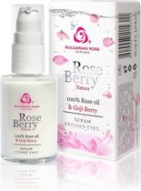Bulgarian Rose - Rose Berry Nature - Oogserum - Elimineert fijne rimpels - Helpt bij donkere kringen en opgezwollen oogleden - Verrijkt met bosbessen en arganolie - Natuurlijke rozenolie en rozenwater - Goji bessen-extract
