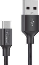 Phreeze USB-C Male naar USB 3.0 A Male kabel - 1 meter - Zwart