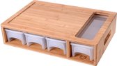 Snijplank | Keukenplank | Opvangschalen | Rechthoekig | Bamboe | Kunststof | 40.5 x 27 x 9.5 Cm | Keukengerei | keukenhulp