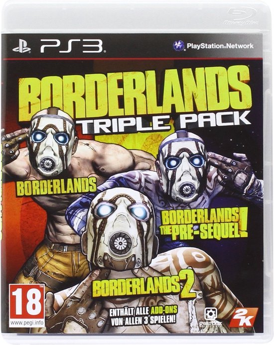 Borderlands Triple Pack (Includes Borderlands 1, 2 & Borderlands The Pre Sequel) (PS3)