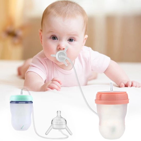  - Biberoia® Handsfree – Babyfles – Switch de fles – Anti colic – Speen – Baby – Fles – Babyshower - Kraamcadeau – 250ML - Mint