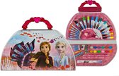 Disney Frozen tekenset - Tekenkoffer - 51-delige kleurkoffer - Kleurkoffer - Stiften set - Kleurpotloden set - Waterverf set