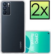Oppo Reno 6 5G Hoesje Transparant Cover Case Hoes - 2x