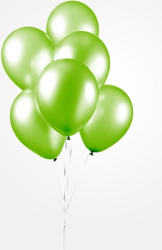 100 ballons vert citron nacré 30 cm | bol