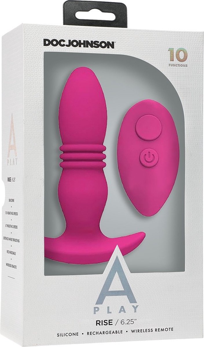 Rise Silicone Anal Plug With Remote Control 1