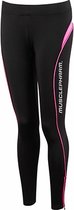 Womens Detailed Tight Black-Hot Pink (MPLPNT465) M