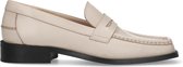 Sacha - Dames - Beige leren klassieke loafers - Maat 38