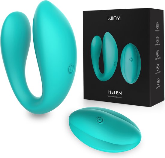 WINYI Helen, multifunctionele U-vormige vibrator voor koppels, oplaadbaar  met 10