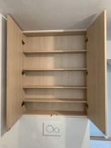 Toiletkast   breedte 80 cm - hoogte 100 cm - diepte 15 cm