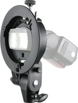 Bracket Bowens - Universeel - Mount Houder - Voor Flash, Lightbox en Softbox - Flitser - Speedlite - Accessoires - Zwart