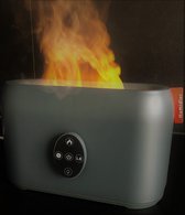 Vlamdiffuser haard DONKER GRIJS fire flame light effect met afstandsbediening Aroma diffuser aromaverdamper