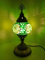 Oosterse Tafellamp Size 2 - Groen Kleur - Gratis Verzending