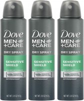 Dove Men+Care Deodorant Spray - Sensitive Shield - Voordeelverpakking 3 x 150 ml