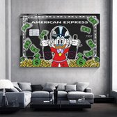 Wallyard - Millionaire Street Art - Wall art - Schilderij - 90x60 cm - Premium glass - Incl. muur bevestiging