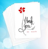 Thank You - Set van 10 bedankkaarten met enveloppen - Bedankt - Dankjewel - Dankuwel - Kaartenset - Wenskaarten - 10 stuks - inclusief enveloppen