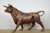 Beeld Rood Bronzen Stier - Woondecoratie - Beeld Stier - Decoratie - Cadeau - Kunst - Bureau