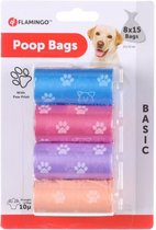 Flamingo poepzakjes paws ass - 8 rollen