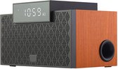 Lumier® Draadloze Speaker - Bluetooth - Draadloos - Partybox - met Radio - LED Licht - Speakerset - Surround Systeem - Soundbar - Bruin