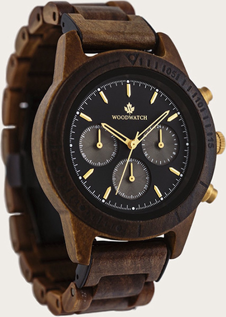 De officiële WoodWatch | Cosmic Night | Houten horloge heren