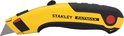 Gele Stanley Fatmax schuifmes met zwarte grip, geïsoleerd op witte achtergrond.