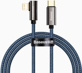 Baseus iPhone USB Kabel Lightning naar TYPE-C 1m   Lightning to USB-C cable - Oplaadkabel voor Apple iPhone 11/ 11Pro/ 11Pro Max / XR / XS Max / XS / X voor Apple iPad 9  (blauw) -