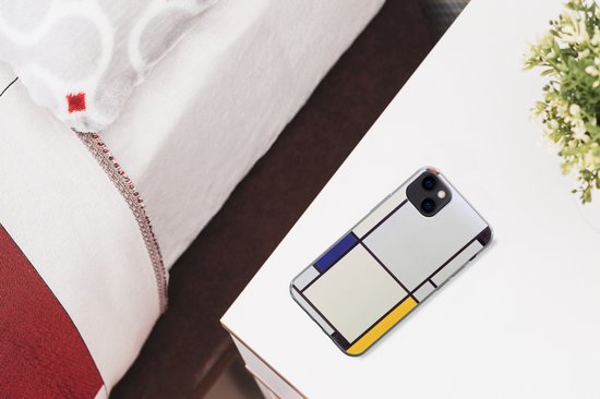 Coque iPhone 13 mini - Tableau I - Piet Mondrian - Siliconen.