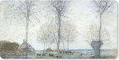 Bureaumat - Boerderij met drie hoge bomen op de voorgrond - Piet Mondriaan - 80x40 - Muismat