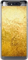 Geschikt voor Samsung Galaxy A80 hoesje - Goud - Design - Abstract - Siliconen Telefoonhoesje