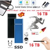 2 TB SSD Externe Harde Schijf Ultra Dun en Klein USB 3.1
